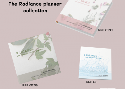 3 books, radiance lifestyle planners, use with the lifestyle program or on their own